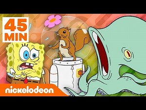 SpongeBob | Hewan-Hewan Terkeren di Bikini Bottom selama 45 menit! | Nickelodeon Bahasa