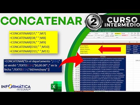 CÓMO UTILIZAR LA FUNCÍÓN CONCATENAR EN EXCEL (Nueva Versión)