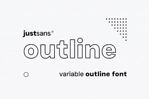 JUST Sans® Outline - Clean, Modern, Minimal Outline Font