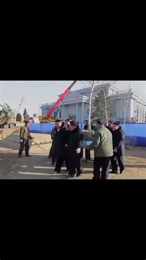 #kimjongun operated a forklift to transport saplings and participated in a tree-planting activity