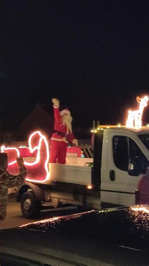 Father Christmas Sleigh was down my street tonight 😀 #christmas #fatherchristmas #santa