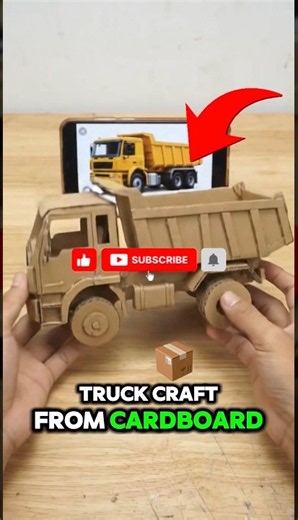 Easy DIY Cardboard Truck! 🚚📦 #upcycling #creativecrafts #shorts