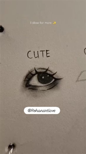 Rehanartlove🥶 | How to draw eyes✨️(cute,cool) follow for more ✨ #howtodraw #eyes #drawing #tutorial #shorts@rehanartlove | Instagram