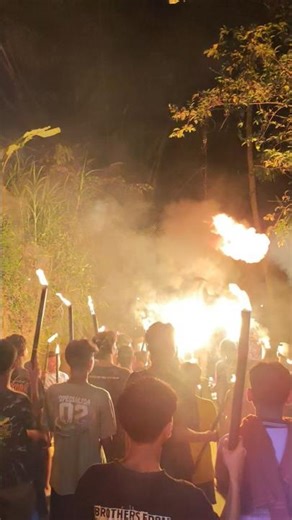 FIRE ATTRACTION DURING TAKBIR GOING AROUND #takbiran #takbirkeliling #shorts