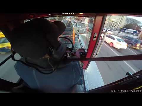 Tiller Cab View of Tiller Truck Responding to a Working Fire