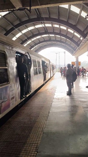Mumbai local train journey #trending #travel #shorts