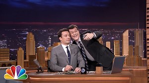 Jimmy Fallon Collects on a Number of $100 Bets in Debut Episode of 'The Tonight Show Starring Jimmy Fallon'
