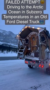 FAILED ATTEMPT😩 Driving to the Arctic Ocean in Subzero Temperatures in an Old Ford Diesel Truck🥶 #alaska #daltonhighway #fordtrucks #diesel #powerstroke #coldfoot #prudhoebay #deadhorse #overlanding #overland #wintercamping #vanlife #tinyhome #tinyhouse #cabin #overlandbound #overlandrig #fullsend #truckhouse #truckhouselife | Truck House Life