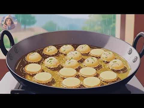 Peaceful Rainy Village Evening Ambience | Ghibli Inspired Cozy Home ASMR for Relaxation and Sleep 🌧️