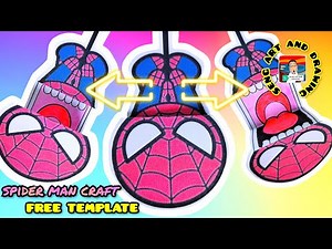 free printable spider man craft - folding surprise spiderman