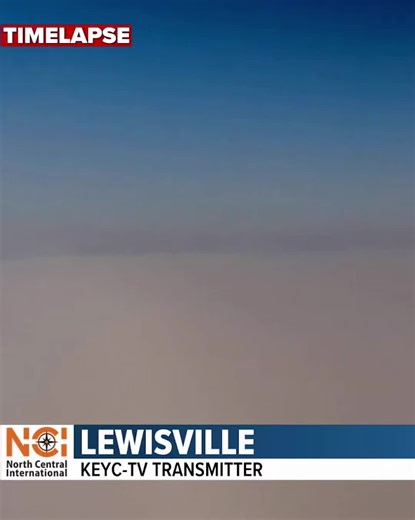 Check out this awesome timelapse of fog and low clouds dispersing below and around the camera on our @KEYC News Now Channel 12 transmitter tower near Lewisville, MN Thursday. #timelapse #fog #clouds #weather #fyp