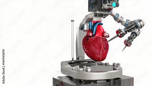 Robotic device operating on human heart shows surgical robotics precision and the role of robotic surgery and ai healthcare in life saving operations