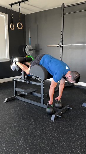 3.5K views · 22 reactions | Looking for a killer glute exercise? Bent Knee GHD Hip Extensions are  Grab two DBs/KBs to hit a drop set at the end of your workout to finish the  with a serious burn. | The Barbell Physio | Facebook