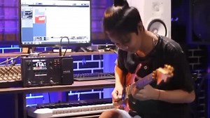 Electric Guitar Performance in a Creative Studio Setting