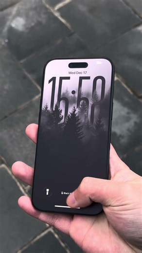 IOS Lock Screen Setup with Depth Forest Wallpaper.