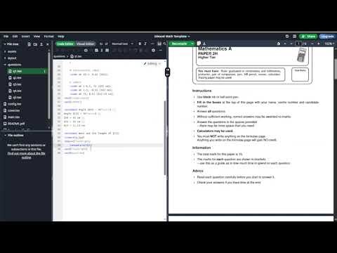 Pearson IGCSE Math LaTex Template (4MA1) Resource for Tutors