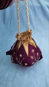 Lotus Potli Bag Making/ Potlibag Cutting & Stitching#potlibag #diy #lotus #manjushakyams #shorts