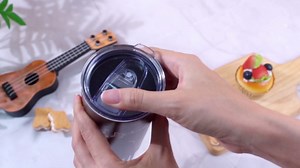 Umigy 2 Pieces Piano Gift Tumbler with Lid Straw and Brush, 20 oz Musical Note Travel Coffee Mug Stainless Steel Cup for Valentine's Day Music Lovers Singers Player Teacher Gifts