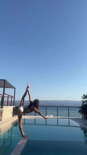 Poolside Gymnastics: Stunning Acrobatic Skills