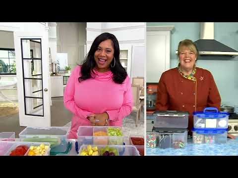 LocknLock Set of 2 Rectangles with Handle Lid and Dividers on QVC