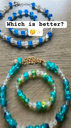 Which do you think is better? 🤔✨💗 #smallbusiness #bracelets #jewelrypackaging #cute #necklace
