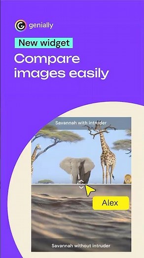 Compare two images easily with Genially