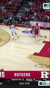 Derek Simpson Drives and Gets it to Fall vs. Indiana | Rutgers Men's Basketball