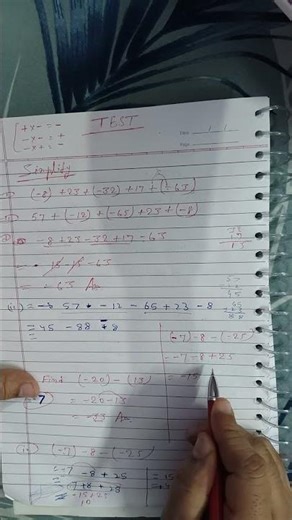 Class 6 Maths Test Explanation....