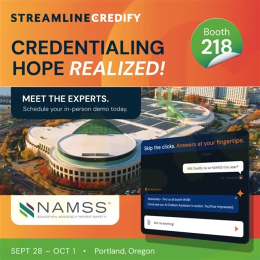 Credify Highlights at NAMSS: Credentialing Reimagined | Streamline Credify posted on the topic | LinkedIn
