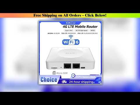 4G LTE Router WiFi 6 SIM Card Modem Support 32 Device Connections Mobile Wireless Router Typc-C