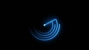 Abstract Searching Radar Signal Animation. Digital HUD Radar Interface Navigation 4k Video.