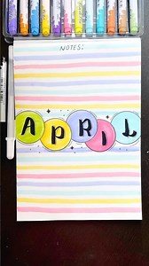 April Notes Page Design 🌈Easy DIY Bullet Journal for Beginners #shorts #viral #trending #frontpage