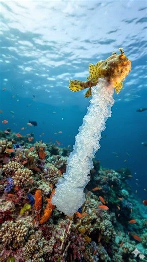 How A Frogfish Lays Eggs In UnderOcean #fish #fyp #shorts