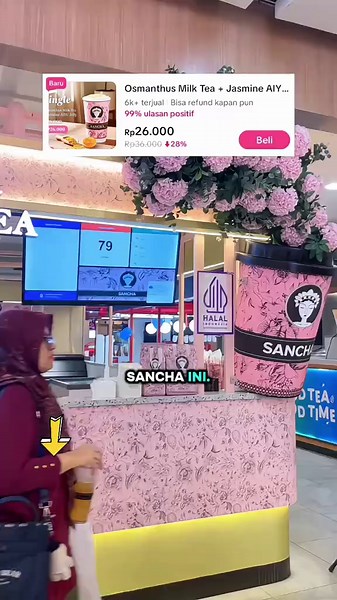 ‎PROMO SANCHA TERDEKAT ‎Begini cara dapetin PROMO Sancha: ‎1. Klik tag lokasi di bawah dan pilih produk yang mau kamu beli (Vocer bisa di tukar di semua outlet sancha di Indonesia) ‎2. Bayar menggunakan DANA/Mbangking ‎3. Pergi ke outlet sancha terdekat ‎4. Tukarkan vocernya dengan memperlihatkan barcode ke kasir. ‎5. Selamat mencoba #Sancha #PromoSancha #milktea #osmanthusmilktea #RayaPenuhRasa