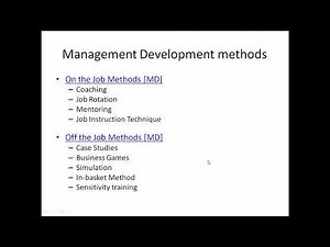 Methods of Management Development-Part-1
