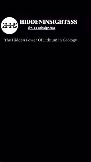 Hidden Insights | Charged Rocks? The Hidden Power of Lithium in Geology As geologists often look at rocks for what they tell them about Earth’s history — but... | Instagram
