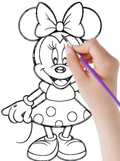 How to Draw Minnie Mouse in 5 Minutes: Quick and Simple #artistictechniques #drawing