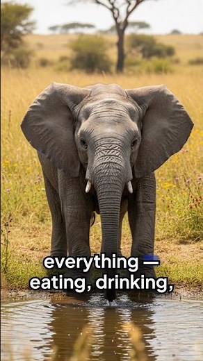 how baby elephants use their trunks for comfort