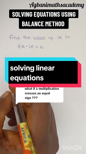 Solving Linear Equations with Balance Method | Agbani Maths Academy