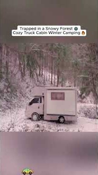 Trapped in a Snowy Forest ❄️ Cozy Truck Cabin Winter Camping 🔥 #campingtent