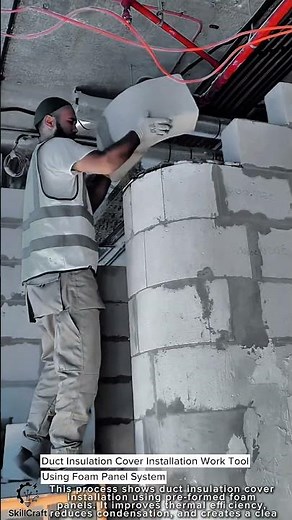 Duct Insulation Cover Installation Work Tool Using Foam Panel System #worktool