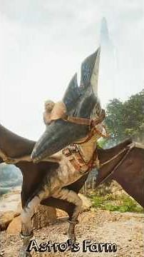 First flight on my Pteranodon dinosaur and I fell and died ! Ark Survival Ascended by Astro's Farm