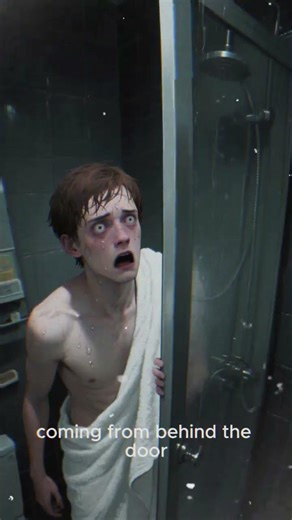 Hands Pressed Against the Shower Glass from INSIDE the Steam 🚿😱 #ShowerHorror #Bathroom #Scary