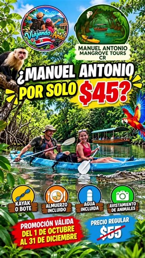 Manuel Antonio Mangrove Tour: Kayak, Boat & More