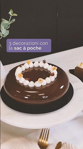 Tre decorazioni per dessert facili e veloci con la sac à poche #foodshorts #decoration #cakedesign
