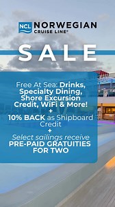 Vacation on your terms... and on sale 🥳 Grab our Norwegian Cruise Line offers and lock in your next cruise at a great price at vacation.com. | The Vacation Group