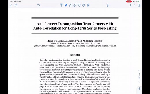 [论文精读] Autoformer：基于深度分解架构和自相关机制的长期序列预测模型
