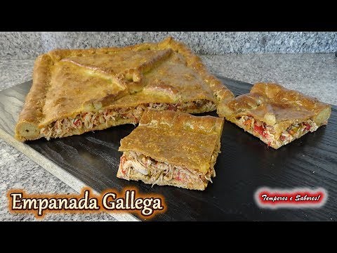 GALICIAN PIE WITH CHICKEN complete recipe Filling, Dough and easy preparation