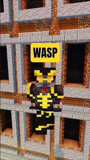 Minecraft: The Wasp Armor Trim #marvel #minecraft