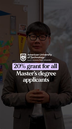 American University of Technology in Tashkent on Instagram: "🎓 Start your Master’s degree at AUT with a 20% tuition grant Our Master’s programs are offered in partnership with Arizona State University, giving you the opportunity to take the next step toward an international career. Available programs: • MBA • Software Engineering • Global Management • AI & Business Transformation • Cybersecurity • TESOL At AUT, you gain more than knowledge - you gain hands-on experience through real projects, l
